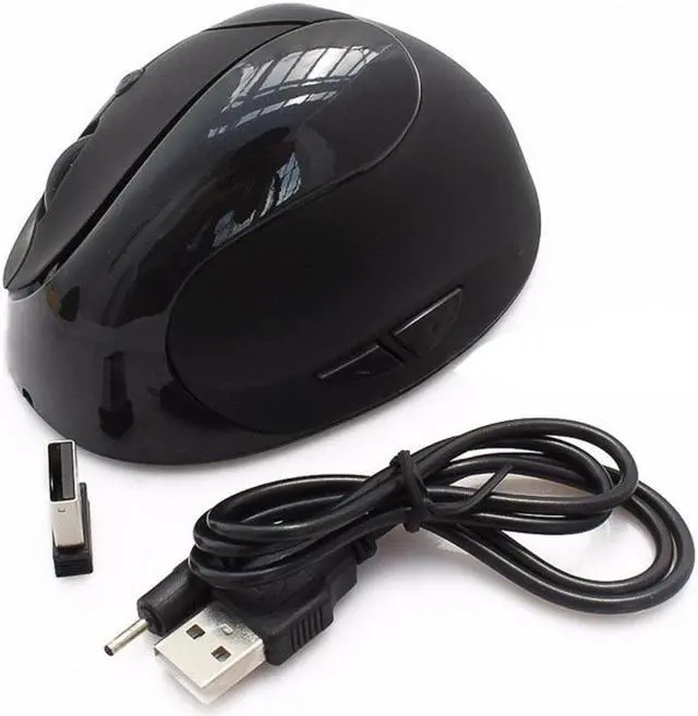 Alt view image 2 of 6 - 1600 DPI Ergonomic Vertical USB 2.4GHz Wireless Computer Mouse Cordless Optical Gaming Mice for PC Laptop Gamer