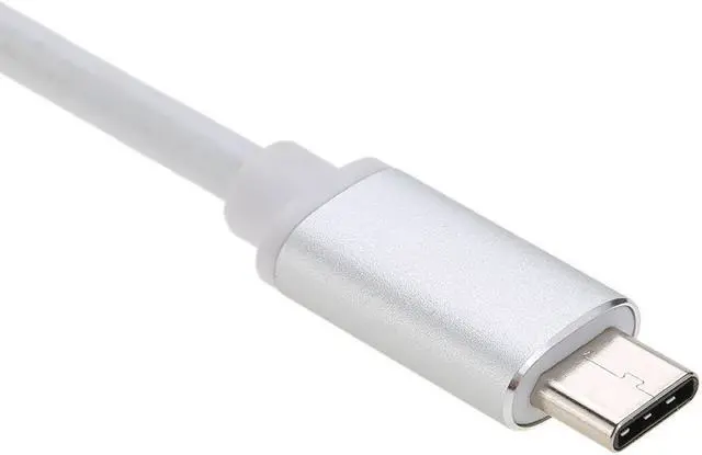 Alt view image 4 of 7 - USB 3.1 Type C USB-C to 3.5mm Audio Speaker Microphone Female Earphone Headset Adapter Cable Cord for New Macbook 12" Chromebook - Silver
