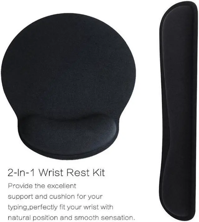 Alt view image 6 of 7 - Rebound Memory Cotton Keyboard Bracers with Mouse Pad Pillow Kit