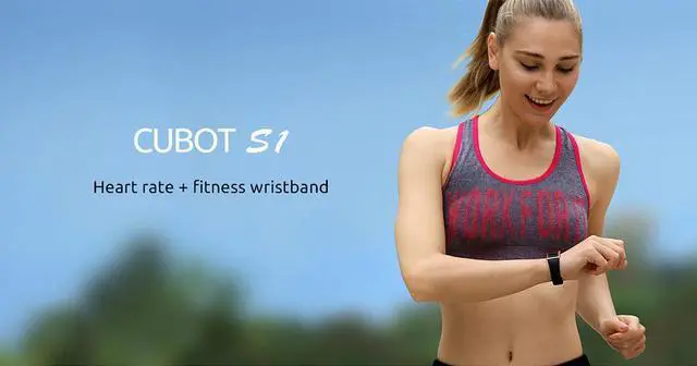 Alt view image 2 of 7 - Cubot S1 Smart Wristband Band Bluetooth Heart Rate Monitor Air Pressure Fitness Tracker IP67 Water for iOS Android (Black)