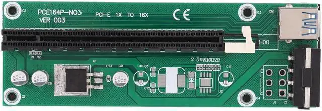 Alt view image 3 of 7 - USB 3.0 PCI-E PCI Express 1x to 16x Extender Riser Board Card Adapter with SATA Power Cable & USB Cable