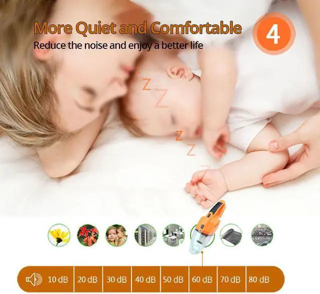 Alt view image 7 of 7 - Car Vacuum Cleaner 12V 120W Portable Handheld Wet And Dry Dual-Use 5 Meters Connector Cable with LED Light Multi Dust Collector - Orange