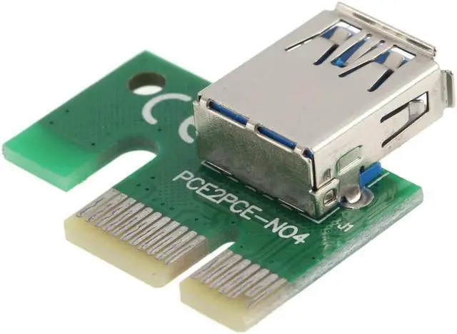 Alt view image 5 of 7 - PCI-E 1X to 16X Riser Card USB 3.0 Extender Flexible Cable with SATA 4 Pin IDE Molex Power Cable for Bitcoin Litecoin Miner