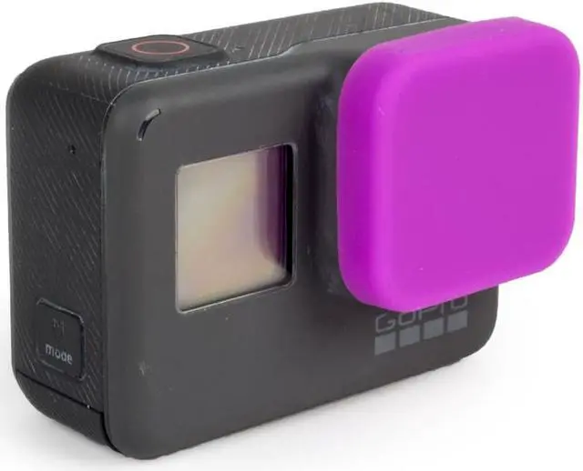 Main image of Advanced & Standard,Soft & Durable Silicone Lens Cover/Cap for GoPro 5 - Purple