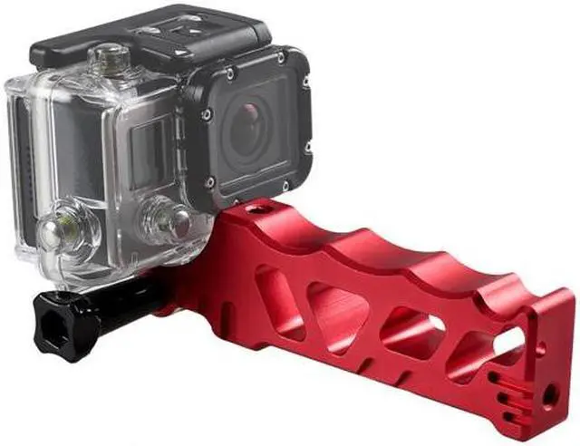 Alt view image 2 of 5 - Solid Super Aluminium CNC Martial Style Monopod for GoPro Hero 3 3+ 4 - Red