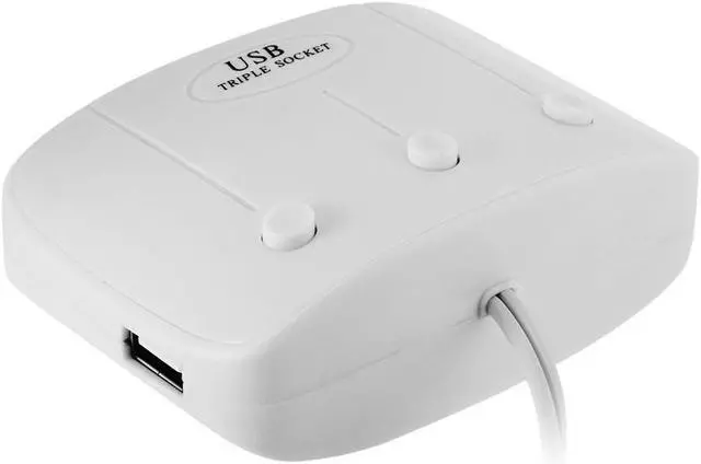 Alt view image 4 of 6 - B04 3 Ways Car Auto Cigarette Lighter Sockets Splitter Power Adapter Dual USB Charger For Iphone Samsung Phone - White