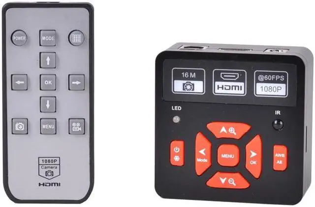 Alt view image 4 of 7 - 2018 Latest 16MP Full HD 1080P 60FPS HDMI USB Digital Industry Video C-mount Microscope Camera TF Card Video Recorder+180X Lens