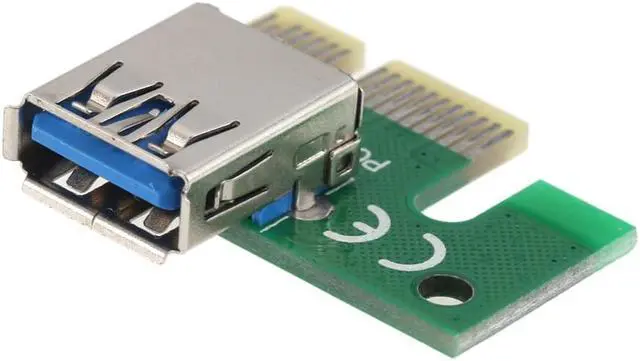 Alt view image 2 of 7 - PCI-E 1X to 16X Riser Card USB 3.0 Extender Flexible Cable with SATA 4 Pin IDE Molex Power Cable for Bitcoin Litecoin Miner