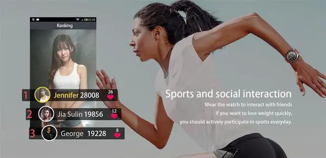 Alt view image 2 of 7 - Kktick G8 Smartwatch Bluetooth 4.0 SIM Card Call Message Reminder Heart Rate Monitor Smart watchs For Android Apple (White)