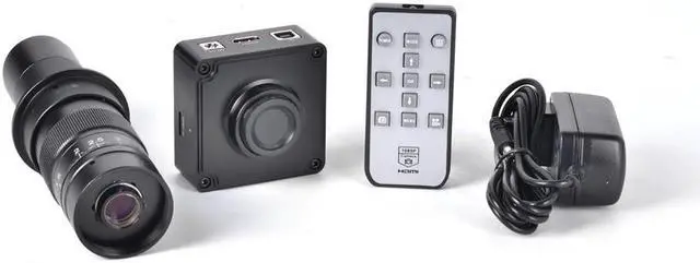 Alt view image 3 of 7 - 2018 Latest 16MP Full HD 1080P 60FPS HDMI USB Digital Industry Video C-mount Microscope Camera TF Card Video Recorder+180X Lens