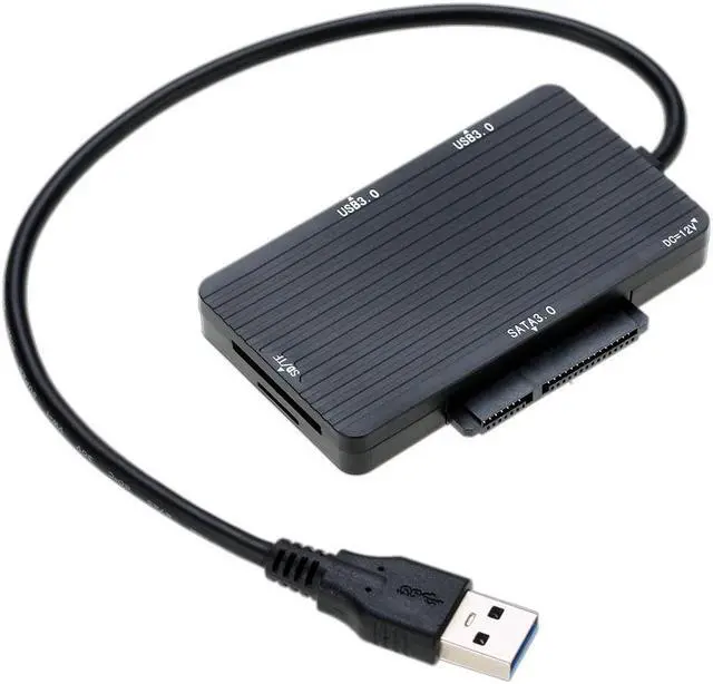 Main image of Portable USB 3.0 Multiple 2 USB 3.0 Hub & SATA 3.0 & TF MS Memory Card Reader Adapter Converter for Macbook Laptop PC Computer
