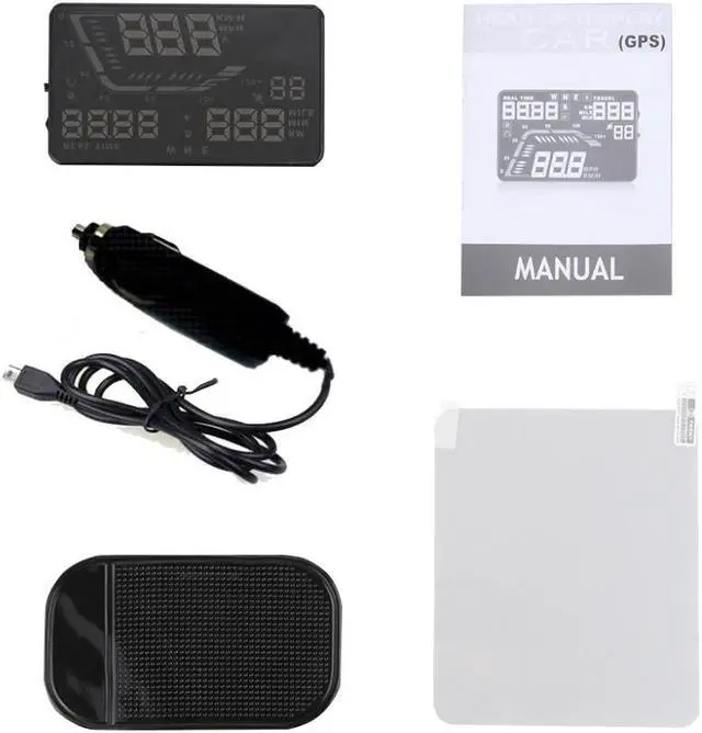 Alt view image 7 of 7 - Q7 5.5" Universal Auto GPS Car HUD Head Up Display Satellite Time Altitude Overspeed Warning Speedometers