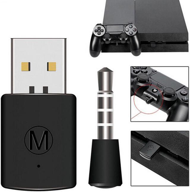Bluetooth Receiver Wireless Headset Headphone Adapter with Mic Bluetooth 4.0 Dongle USB Adapter USB Dongle for PS4 Black Bluetooth