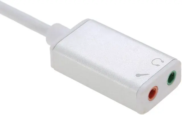 Alt view image 5 of 7 - USB 3.1 Type C USB-C to 3.5mm Audio Speaker Microphone Female Earphone Headset Adapter Cable Cord for New Macbook 12" Chromebook - Silver