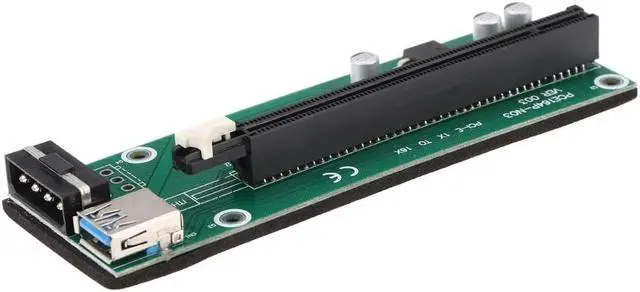 Alt view image 6 of 7 - USB 3.0 PCI-E PCI Express 1x to 16x Extender Riser Board Card Adapter with SATA Power Cable & USB Cable
