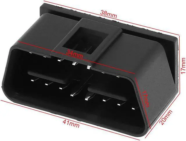Alt view image 5 of 5 - OBD-II 24V Square Hole 16Pin Male Extension Opening Cable Car Diagnostic Interface Connector PLug