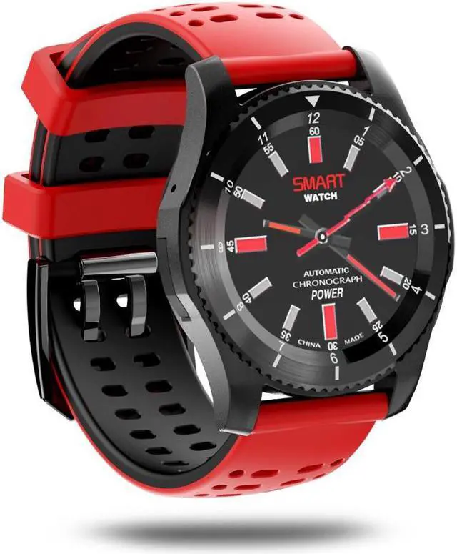 Main image of KKtick No.1 GS8 Smartwatch Bluetooth 4.0 SIM card Call Message Heart Rate Monitor For IOS Android (Black Red)