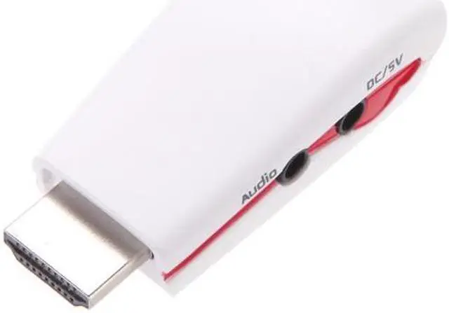 Alt view image 4 of 7 - 1080P HDMI to VGA Video Converter Adapter + Audio Cable for Tablet PC PS3 HDTV - White