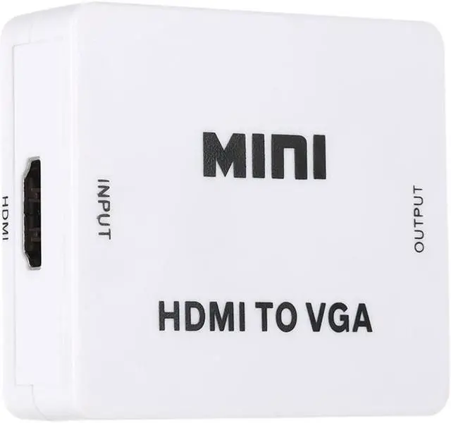 Alt view image 6 of 7 - Mini HDMI to VGA Converter HD Video Audio 1080p with Audio HDMI Devices to VGA for Monitor Projector