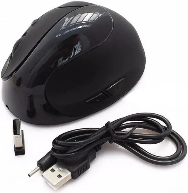Alt view image 5 of 6 - 1600 DPI Ergonomic Vertical USB 2.4GHz Wireless Computer Mouse Cordless Optical Gaming Mice for PC Laptop Gamer