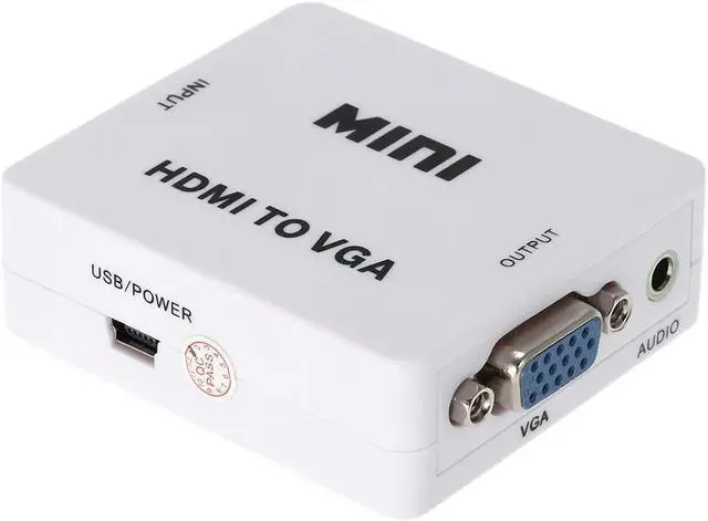 Main image of Mini HDMI to VGA Converter HD Video Audio 1080p with Audio HDMI Devices to VGA for Monitor Projector