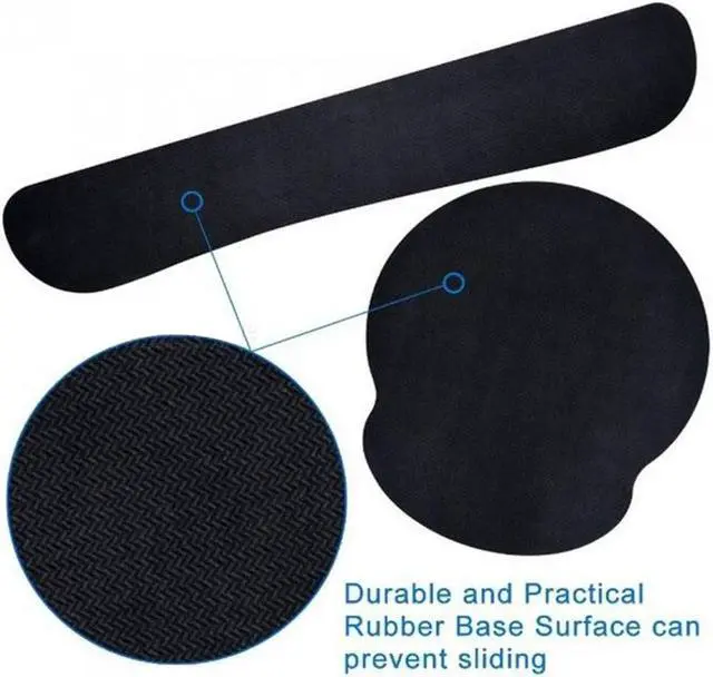 Alt view image 3 of 7 - Rebound Memory Cotton Keyboard Bracers with Mouse Pad Pillow Kit