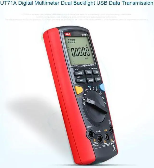 Alt view image 2 of 4 - UNI-T UT71A Intelligent Multimeter LCD 19999 Display Digital AC+DC Current Voltage USB Interface True RMS REL Auto Range
