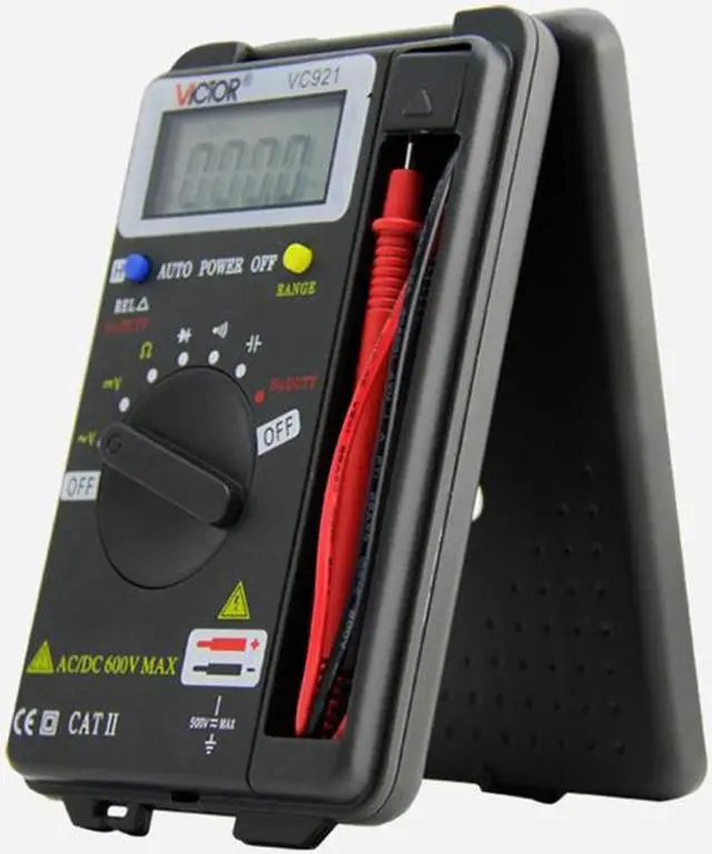 Alt view image 4 of 5 - VICTOR VC921 LCD Digital Voltmeter Ohmmeter OHM Multimeter DMM Integrated Personal Handheld Pocket Mini Digital Multimeter