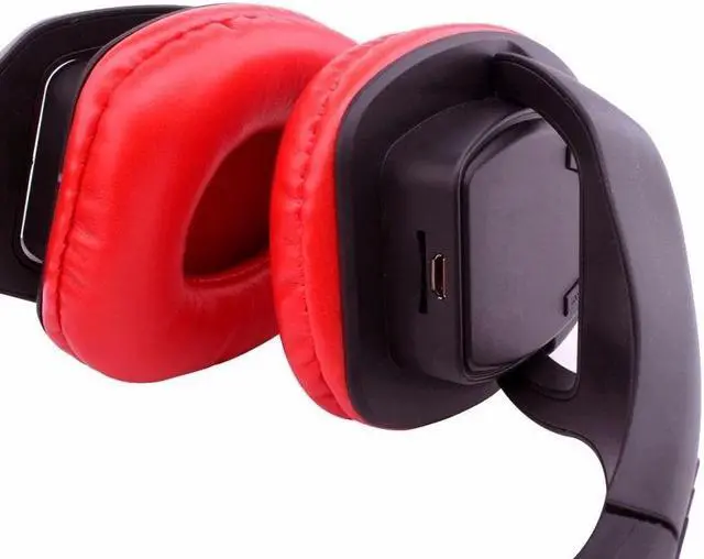 Alt view image 4 of 5 - OVLENG MX333 Wireless Bluetooth Headphone Foldable Stereo 4.1 Headset Handsfree Headband Music Player for iPhone iPad iPod - Red