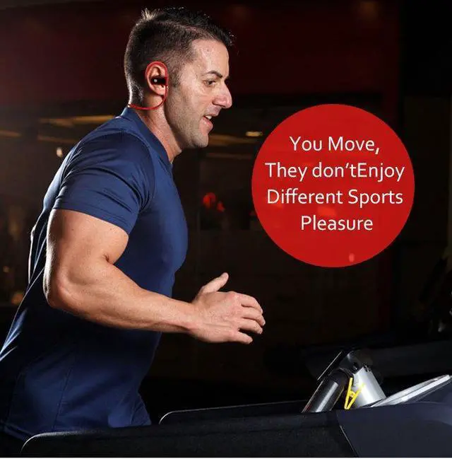 Alt view image 4 of 7 - Fineblue FA-80 Bluetooth 4.1 Wireless Headphones Sweatproof IPX-5 Water-resistant Sports Smart Noise Reduction Earbuds Headset with Apt-x/mic - White