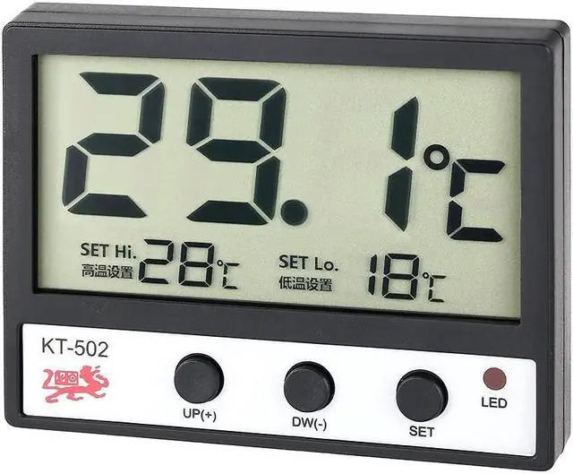 Alt view image 2 of 6 - LCD Digital Fish Tank Aquarium Thermometer Water Temperature Meter °C/°F High/Low Temperature Alarm
