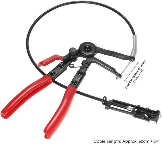 Alt view image 2 of 7 - 24" multitool Cable-type Flexible Hose Clamp Pliers hand repair tool with Flexible Wire Shaft Fuel Oil Water Hose Tool