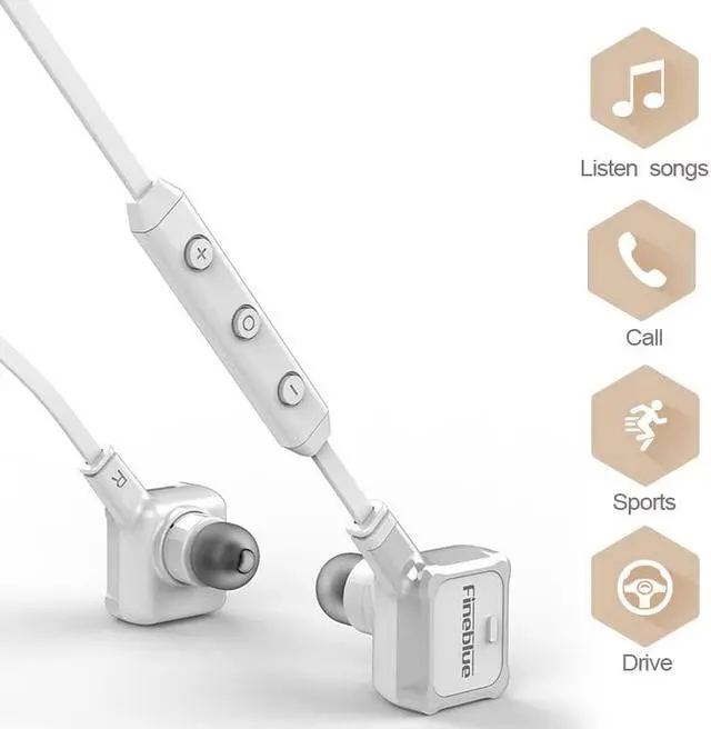 Alt view image 5 of 7 - Newest Fineblue FA-90 Wireless Sports Earbuds earphones Bluetooth 4.1 Stereo Headsets In-ear Earphones With Mic For Smartphones - Pink