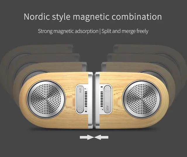Alt view image 3 of 7 - OVEVO Tango D10 Wireless Bluetooth Portable LED Speaker Amplifier 4D Surround Sound Magnetic Suction Outdoor Speaker