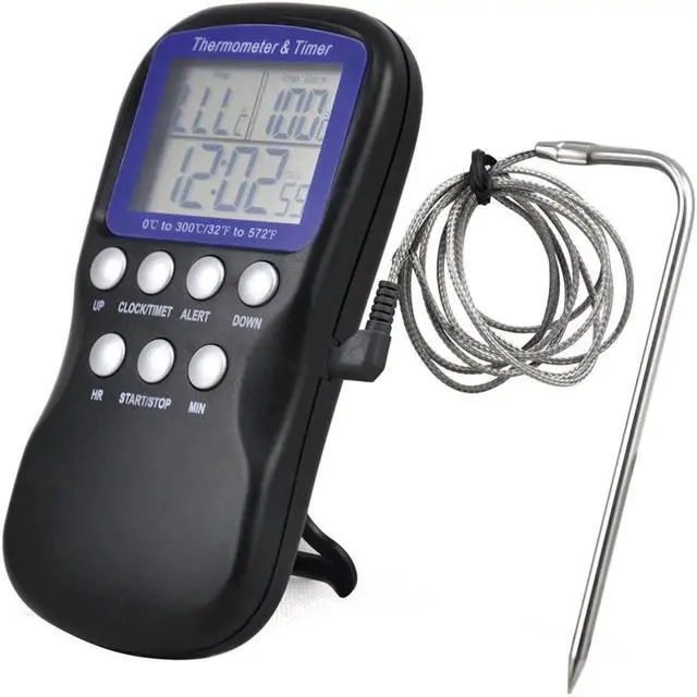 Main image of Digital Food Probe Oven Thermometer Timer Temperature Sensor Cooking Baking