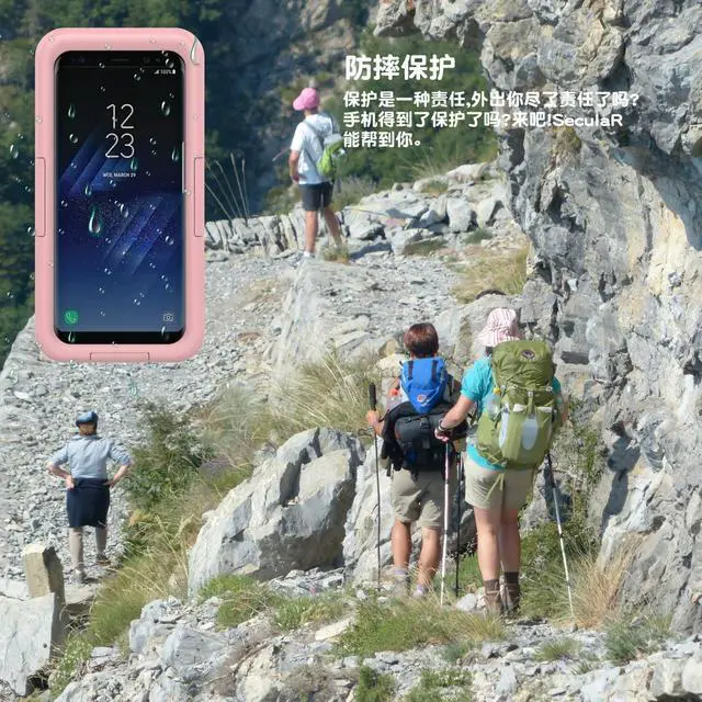 Alt view image 4 of 7 - IP-68 Waterproof Heavy Duty Hybrid Swimming Dive Case Cover For Samsung Galaxy S8 Water/Snow/Shock /Dirt Proof Phone Bag - Pink