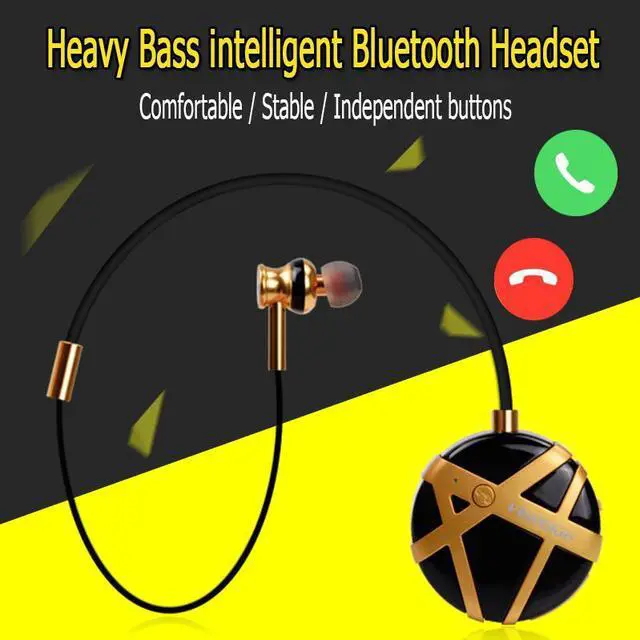 Alt view image 3 of 7 - Fineblue Headset Bluetooth Earphone Portable Fashion Earphones Noise-cancelling C7 - White Gold