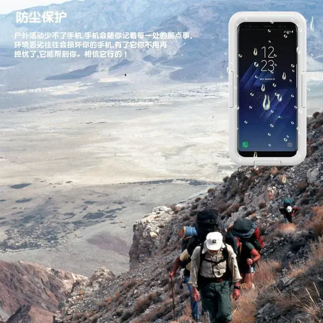 Alt view image 5 of 7 - IP-68 Waterproof Heavy Duty Hybrid Swimming Dive Case Cover For Samsung Galaxy S8 Water/Snow/Shock /Dirt Proof Phone Bag - Pink