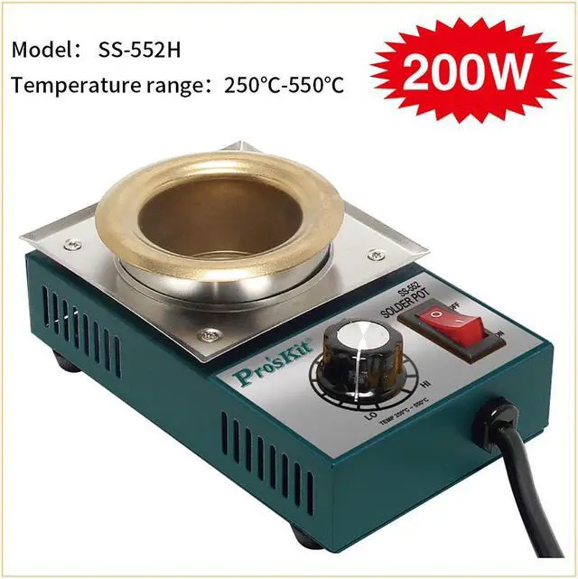 Alt view image 2 of 4 - Pro'skit SS-552H High Quality 200W Temperature Controlled Soldering Pot 0.5kg Melting Flux Tin Pot Tin Cans
