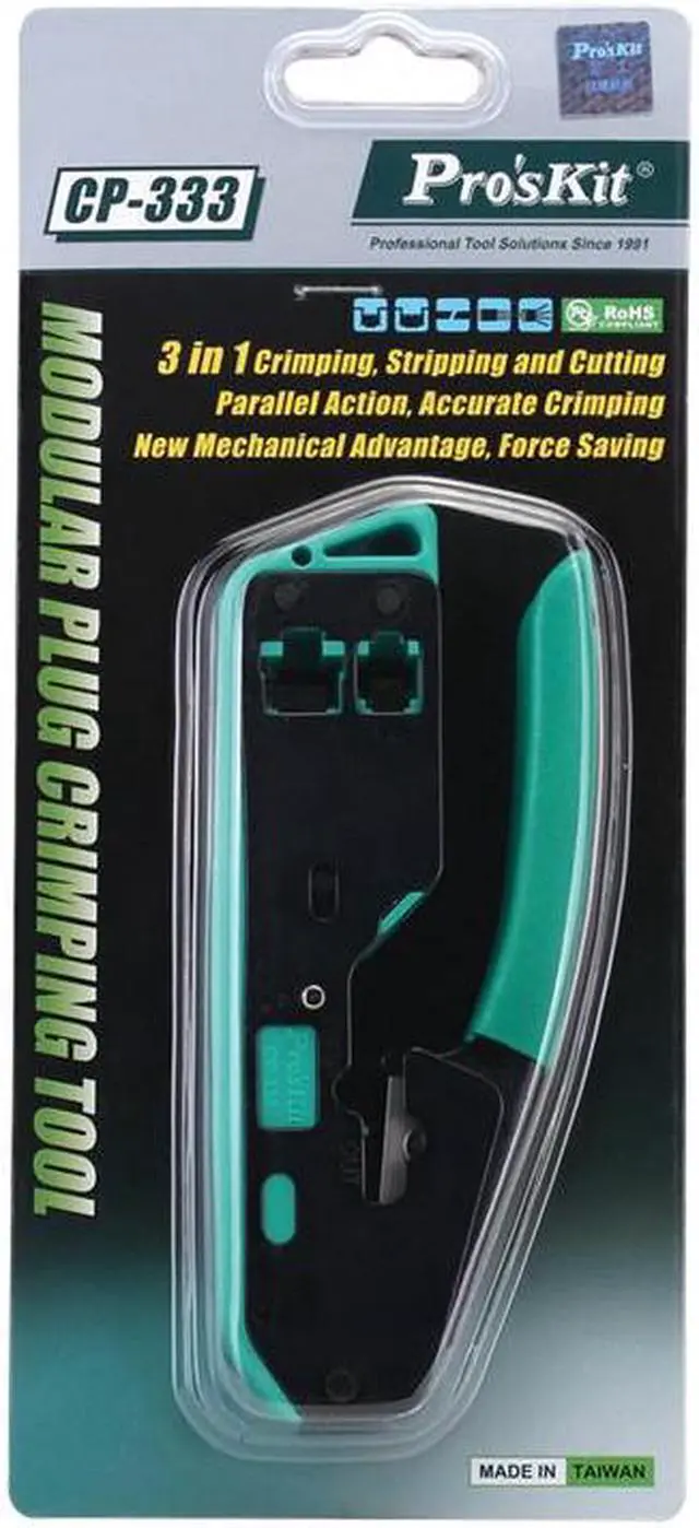 Alt view image 5 of 5 - Pro'skit CP-333 6P/8P Network Crimping Pliers Handheld Portable Cable Wire Stripper Crimping Pliers Terminal Tool Multifunctional Pliers