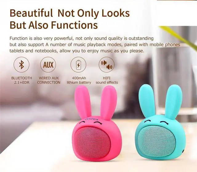 Alt view image 4 of 7 - Awei Y700 Stereo Sound Mini Wireless Bluetooth Speakers Portable For Phone Computer PC Powerful Blutooth Bass Hoparlor Center Music (Pink)