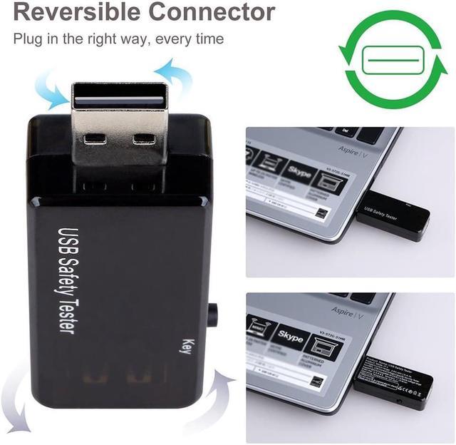 Alt view image 4 of 7 - USB Digital Tester Current Voltage Monitor DC 5.1A 30V Amp Voltage Meter Test Speed of Chargers Cables Capacity of Power Banks Black