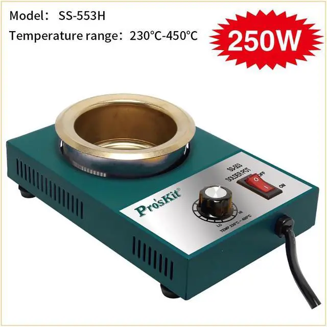 Alt view image 2 of 4 - Pro'skit SS-553H High Quality 250W Temperature Controlled Soldering Pot 1.6kg Melting Flux Tin Pot Tin Cans