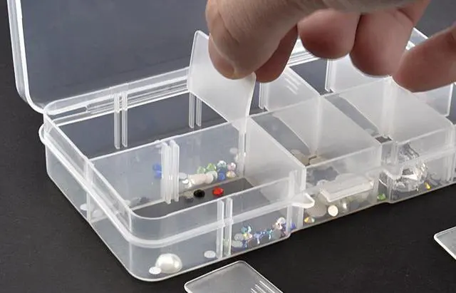 Alt view image 2 of 2 - 10 Compartments Square Storage Box For Rhinestone Elements