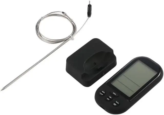 Main image of Multi-function Black Wireless Digital Kitchen Timer Cooking BBQ Meat Food Thermometer with Temperature Probe and Long Range