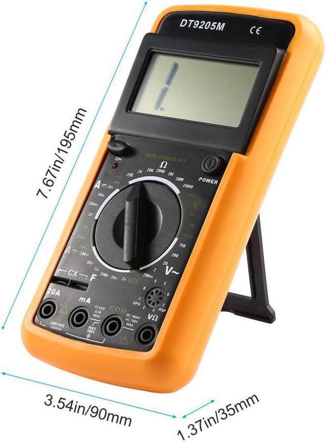 Alt view image 4 of 5 - DT9205M AC/DC LCD Electrical Digital Multimeter Checkers Voltmeter Ohmmeter Ammeter Capacitance Tester 32 Stalls Potentiometer