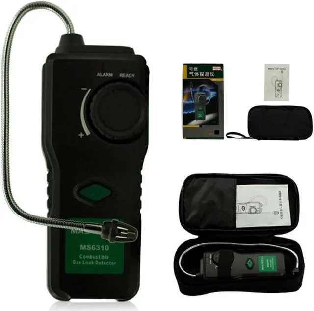 Alt view image 4 of 4 - MASTECH MS6310 Portable Combustible Gas Freon Leak Detector Natural Gas Propane Gas Analyzer With Sound Light Alarm