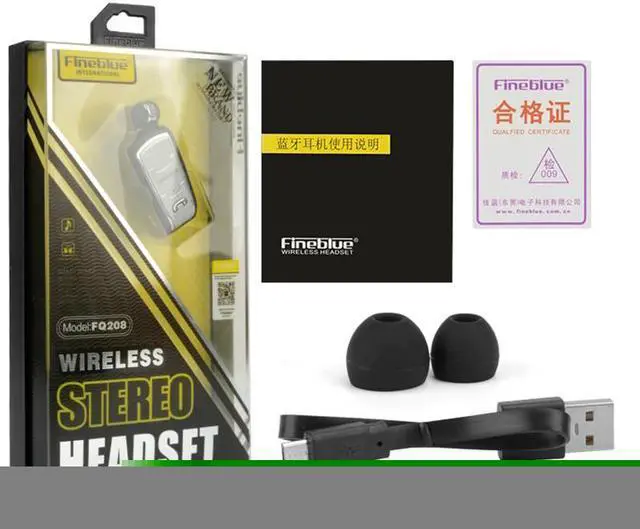 Alt view image 2 of 7 - FineBlue FQ208 Clip-on Bluetooth Headset Anti-lost Retractable Wireless Earphone Clip Handsfree Headphone With Micr - White