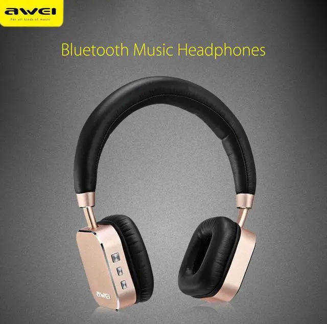 Alt view image 2 of 7 - Awei A900BL Bluetooth Headphone Wireless Headset Stereo HiFi Music Headphones Noise Reduction For Mobile Phone Tablet (Rose Gold)