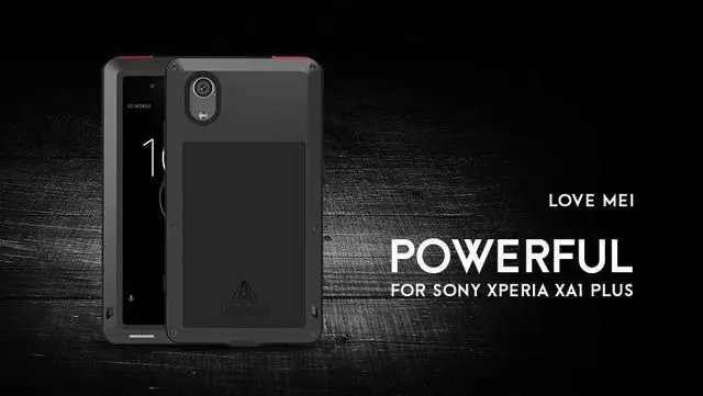 Alt view image 2 of 7 - LOVE MEI Metal Aluminum Case For Sony Xperia XA1 Plus Heavy Duty Armor Outdoor Sports Shockproof Waterproof Powerful Phone Case (White)